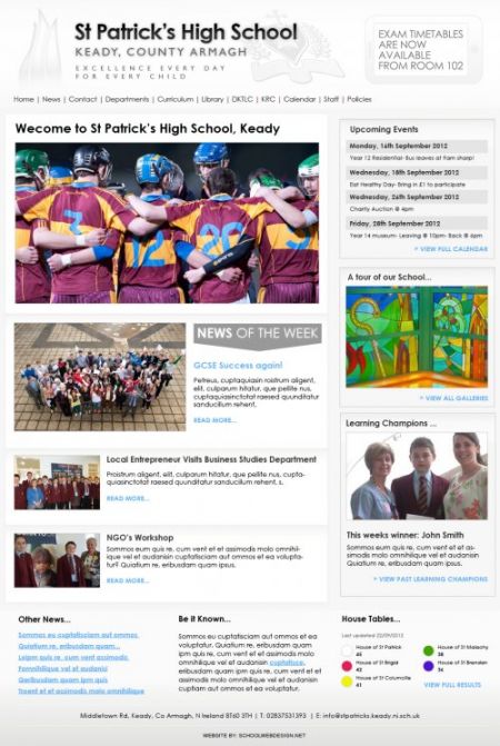 Website Revamp for St Patrick's High School, Keady